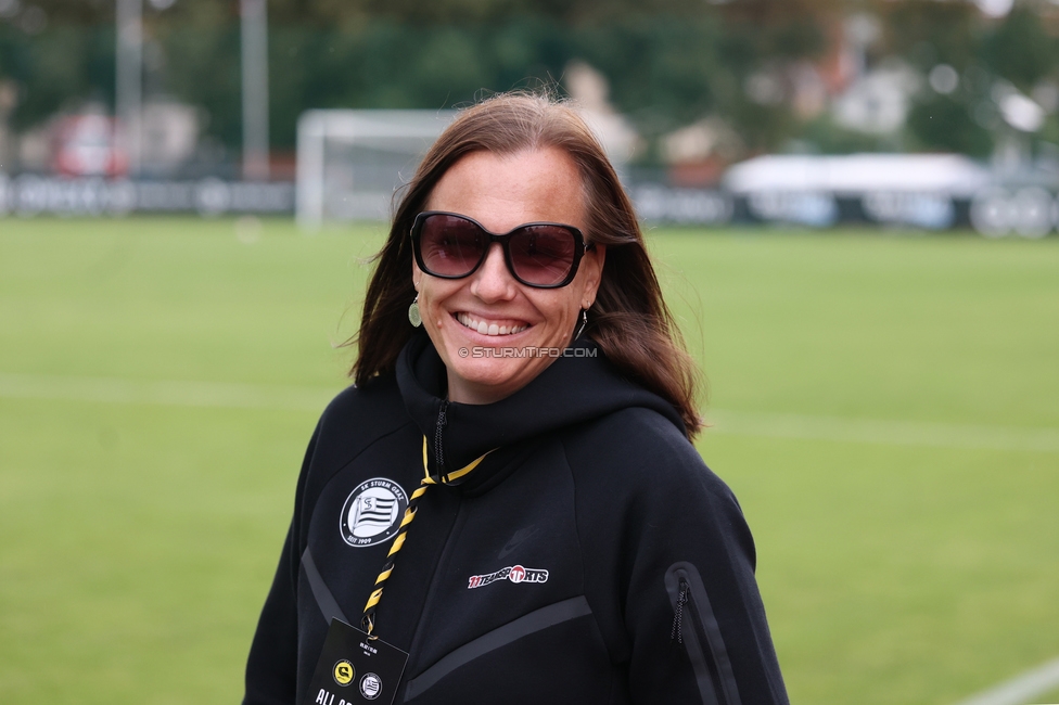 Gintra - Sturm Frauen
UEFA Womens Europa Cup, 1. Runde, FC Gintra - SK Sturm Graz Frauen, Siauliai City Municipal Stadium, 02.09.2026.Foto zeigt Susanne Gorny (Vorstand Sturm)
