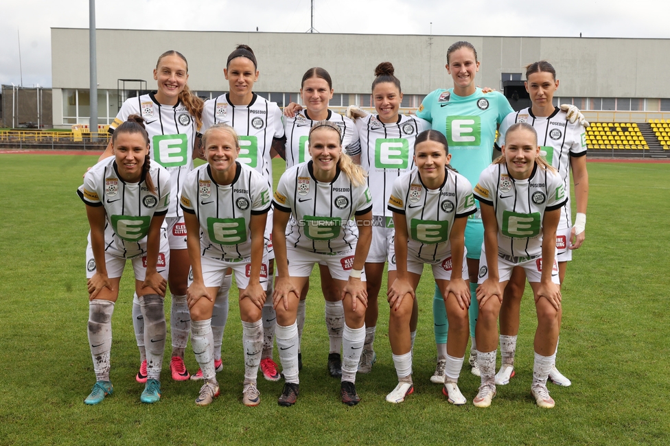 Gintra - Sturm Frauen
UEFA Womens Europa Cup, 1. Runde, FC Gintra - SK Sturm Graz Frauen, Siauliai City Municipal Stadium, 02.09.2026.Foto zeigt die Mannschaft der Sturm Frauen
