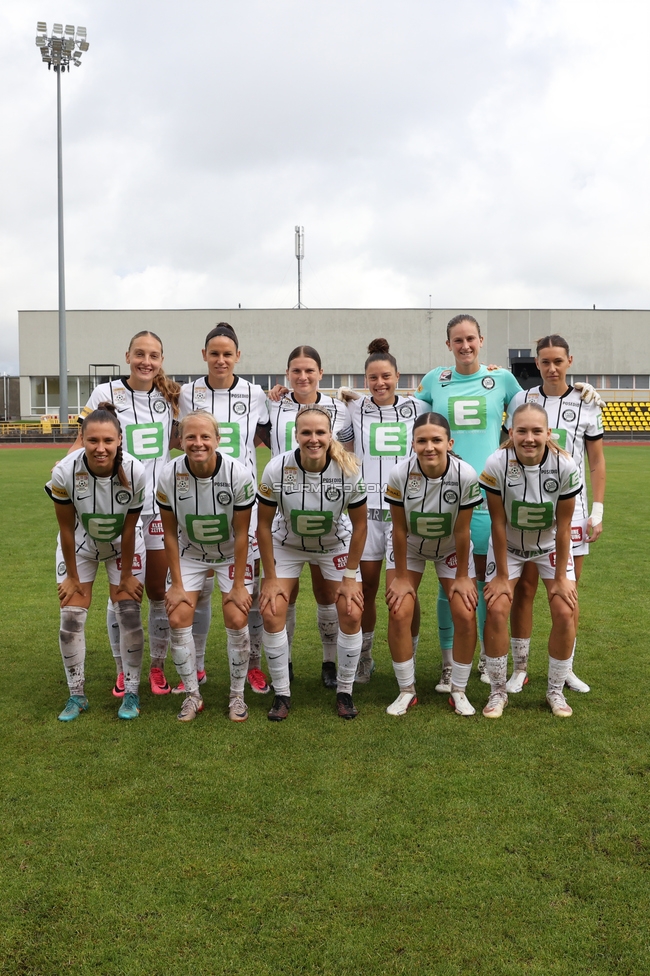 Gintra - Sturm Frauen
UEFA Womens Europa Cup, 1. Runde, FC Gintra - SK Sturm Graz Frauen, Siauliai City Municipal Stadium, 02.09.2026.Foto zeigt die Mannschaft der Sturm Frauen
