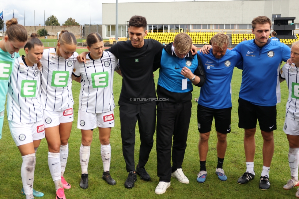 Gintra - Sturm Frauen
UEFA Womens Europa Cup, 1. Runde, FC Gintra - SK Sturm Graz Frauen, Siauliai City Municipal Stadium, 02.09.2026.Foto zeigt die Mannschaft der Sturm Frauen
