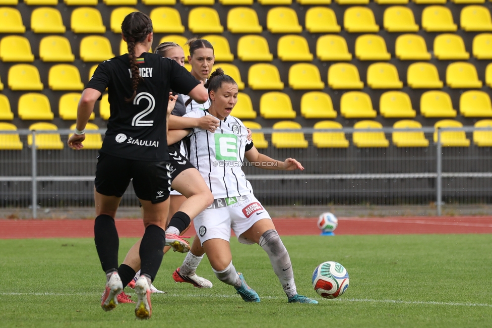 Gintra - Sturm Frauen
UEFA Womens Europa Cup, 1. Runde, FC Gintra - SK Sturm Graz Frauen, Siauliai City Municipal Stadium, 02.09.2026.Foto zeigt Stefanie Grossgasteiger (Sturm Frauen)
