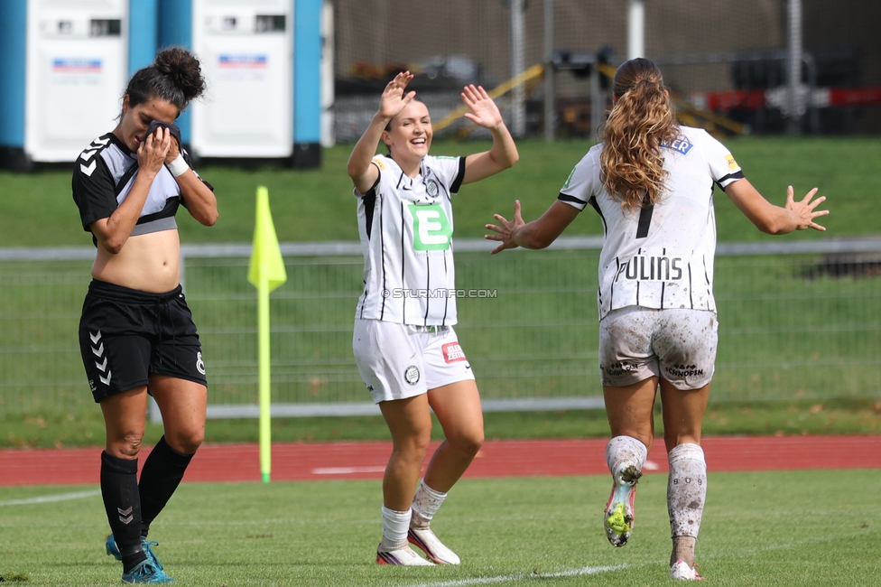 Gintra - Sturm Frauen
UEFA Womens Europa Cup, 1. Runde, FC Gintra - SK Sturm Graz Frauen, Siauliai City Municipal Stadium, 02.09.2026.Foto zeigt Marie Spiess (Sturm Frauen) und Brigitta Pulins (Sturm Frauen)
