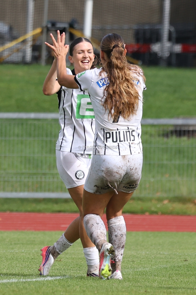Gintra - Sturm Frauen
UEFA Womens Europa Cup, 1. Runde, FC Gintra - SK Sturm Graz Frauen, Siauliai City Municipal Stadium, 02.09.2026.Foto zeigt Marie Spiess (Sturm Frauen) und Brigitta Pulins (Sturm Frauen)

