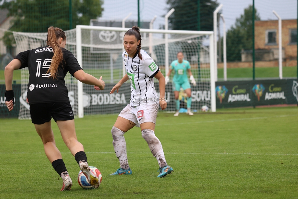 Gintra - Sturm Frauen
UEFA Womens Europa Cup, 1. Runde, FC Gintra - SK Sturm Graz Frauen, Siauliai City Municipal Stadium, 02.09.2026.Foto zeigt Stefanie Grossgasteiger (Sturm Frauen)
