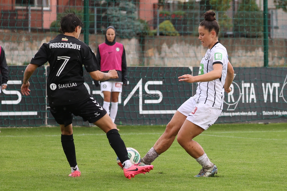 Gintra - Sturm Frauen
UEFA Womens Europa Cup, 1. Runde, FC Gintra - SK Sturm Graz Frauen, Siauliai City Municipal Stadium, 02.09.2026.Foto zeigt Julia Michelle Wattilete (Sturm Frauen)
