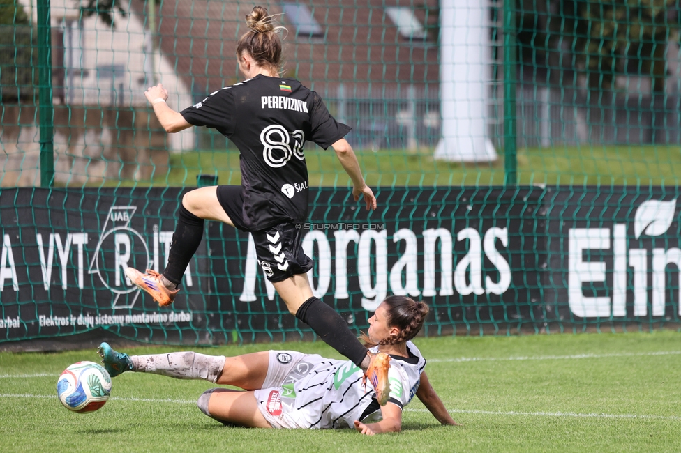 Gintra - Sturm Frauen
UEFA Womens Europa Cup, 1. Runde, FC Gintra - SK Sturm Graz Frauen, Siauliai City Municipal Stadium, 02.09.2026.Foto zeigt Stefanie Grossgasteiger (Sturm Frauen)
