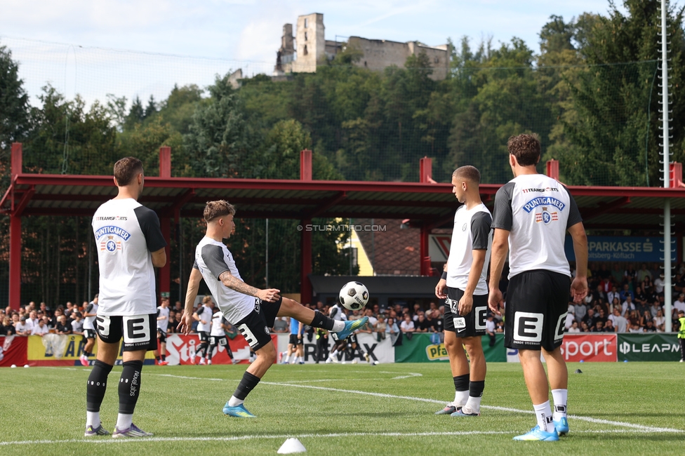 Voitsberg - Sturm Graz
OEFB Cup 2. Runde, TSV Voitsberg - SK Sturm Graz, Muenzer Bioindustrie Sportpark, Voitsberg, 05.09.2026. Foto zeigt die Mannschaft von Sturm
