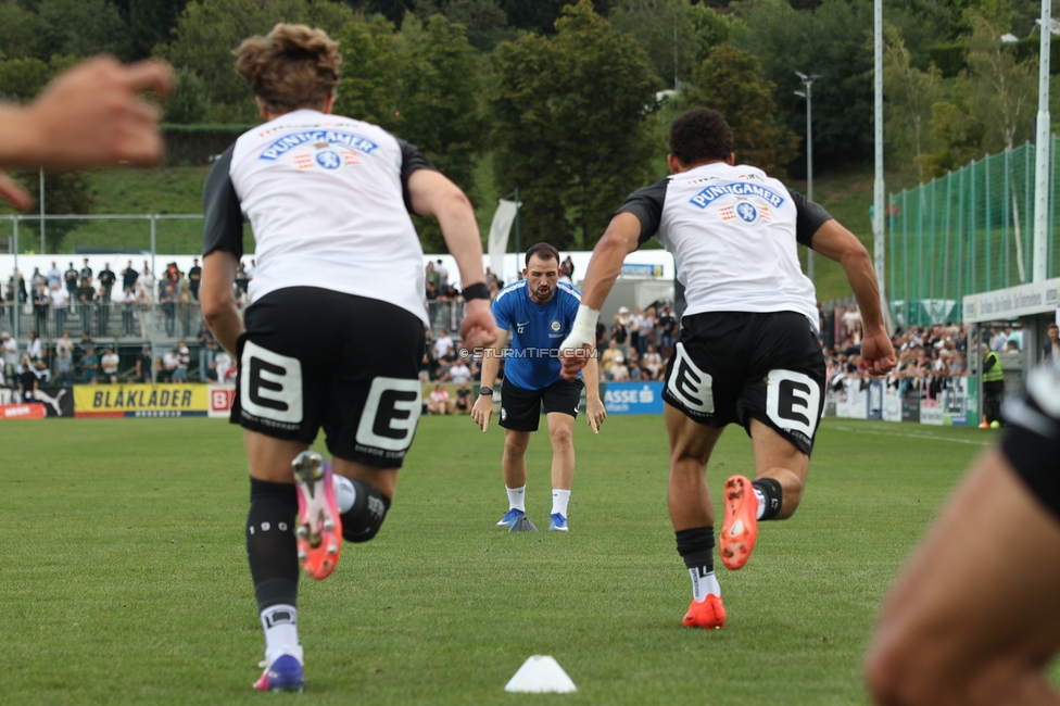 Voitsberg - Sturm Graz
OEFB Cup 2. Runde, TSV Voitsberg - SK Sturm Graz, Muenzer Bioindustrie Sportpark, Voitsberg, 05.09.2026. Foto zeigt die Mannschaft von Sturm
