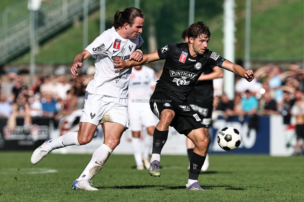 Voitsberg - Sturm Graz
OEFB Cup 2. Runde, TSV Voitsberg - SK Sturm Graz, Muenzer Bioindustrie Sportpark, Voitsberg, 05.09.2026. Foto zeigt Simon Seidl (Sturm)
