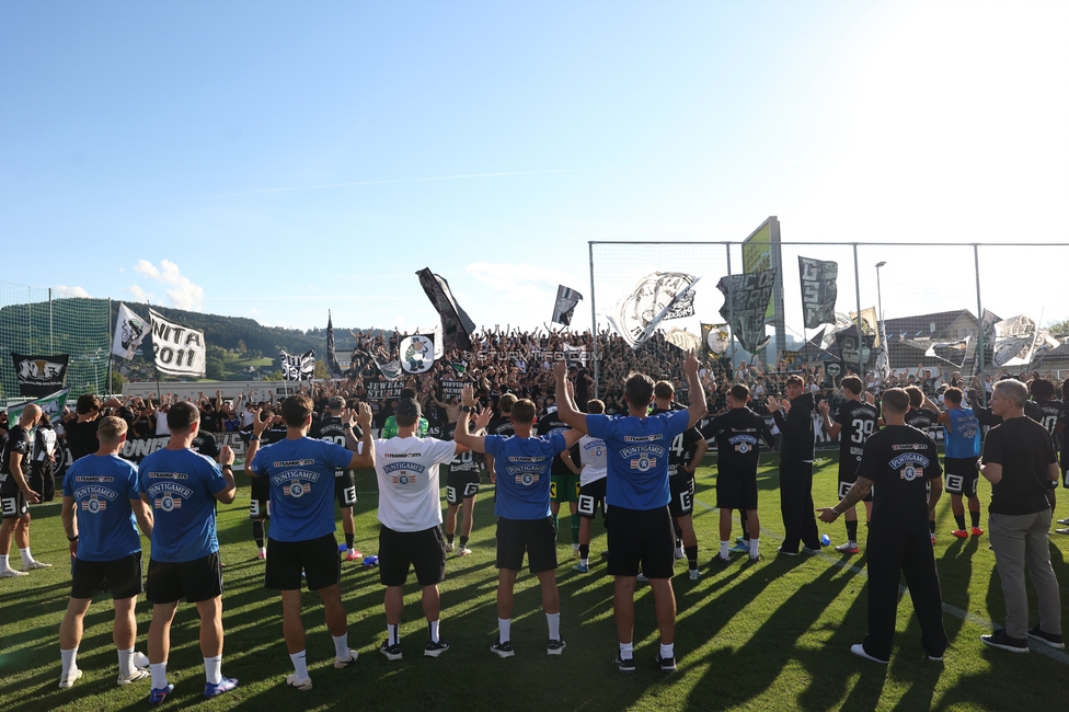 Voitsberg - Sturm Graz
OEFB Cup 2. Runde, TSV Voitsberg - SK Sturm Graz, Muenzer Bioindustrie Sportpark, Voitsberg, 05.09.2026. Foto zeigt die Mannschaft von Sturm
