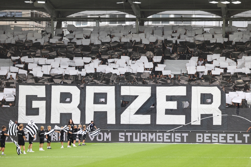 Sturm Graz - LASK
Oesterreichische Fussball Bundesliga, 6. Runde, SK Sturm Graz - Linzer ASK, Stadion Graz-Liebenau, 13.09.2026. Foto zeigt Fans von Sturm mit einer Choreografie

