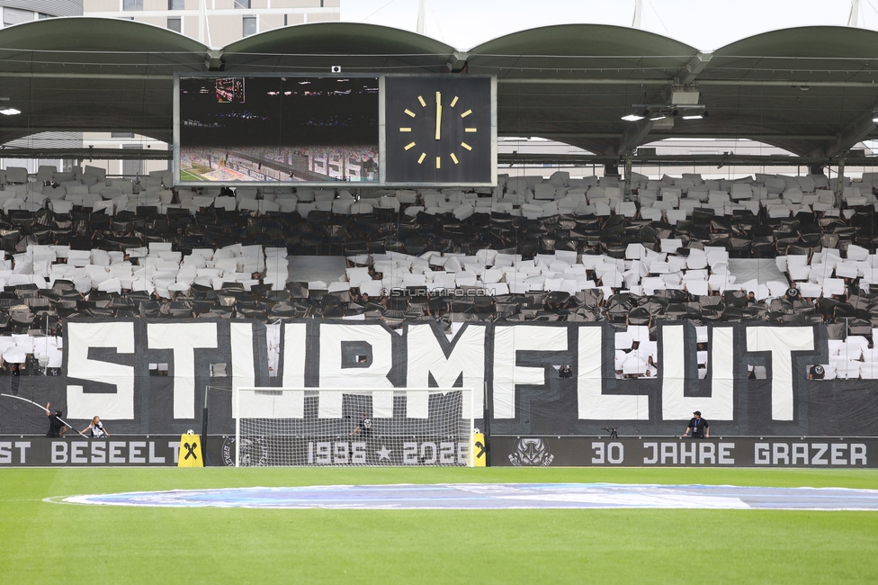 Sturm Graz - LASK
Oesterreichische Fussball Bundesliga, 6. Runde, SK Sturm Graz - Linzer ASK, Stadion Graz-Liebenau, 13.09.2026. Foto zeigt Fans von Sturm mit einer Choreografie
