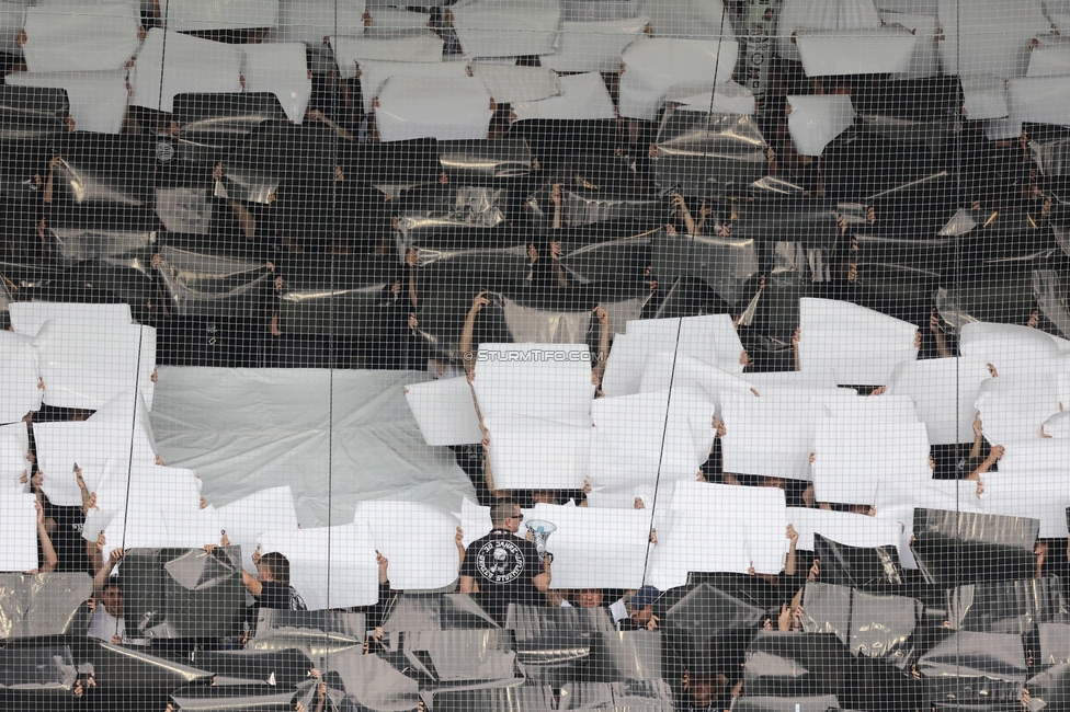 Sturm Graz - LASK
Oesterreichische Fussball Bundesliga, 6. Runde, SK Sturm Graz - Linzer ASK, Stadion Graz-Liebenau, 13.09.2026. Foto zeigt Fans von Sturm mit einer Choreografie
