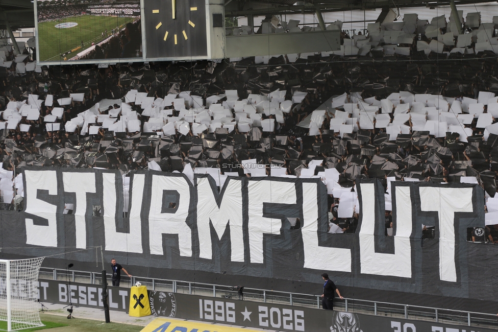 Sturm Graz - LASK
Oesterreichische Fussball Bundesliga, 6. Runde, SK Sturm Graz - Linzer ASK, Stadion Graz-Liebenau, 13.09.2026. Foto zeigt Fans von Sturm mit einer Choreografie
