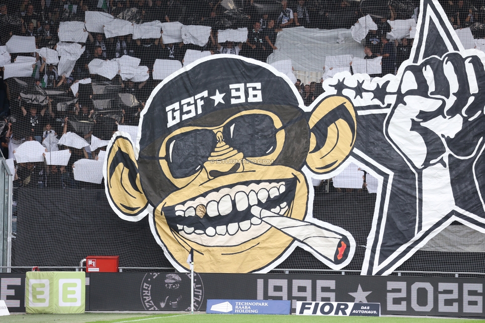 Sturm Graz - LASK
Oesterreichische Fussball Bundesliga, 6. Runde, SK Sturm Graz - Linzer ASK, Stadion Graz-Liebenau, 13.09.2026. Foto zeigt Fans von Sturm mit einer Choreografie
