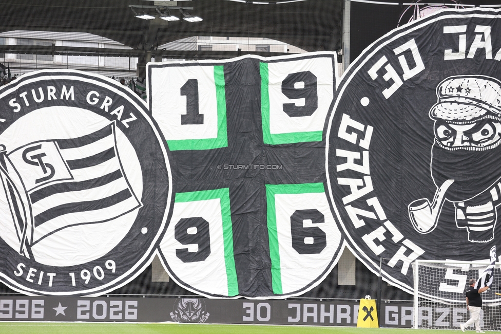 Sturm Graz - LASK
Oesterreichische Fussball Bundesliga, 6. Runde, SK Sturm Graz - Linzer ASK, Stadion Graz-Liebenau, 13.09.2026. Foto zeigt Fans von Sturm mit einer Choreografie
