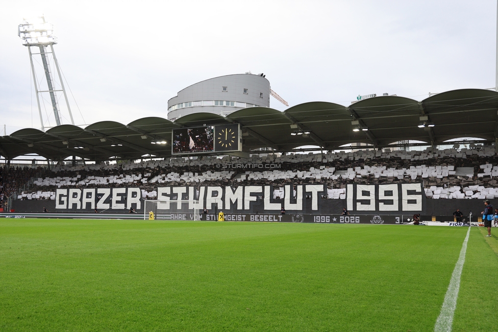 Sturm Graz - LASK
Oesterreichische Fussball Bundesliga, 6. Runde, SK Sturm Graz - Linzer ASK, Stadion Graz-Liebenau, 13.09.2026. Foto zeigt Fans von Sturm mit einer Choreografie
