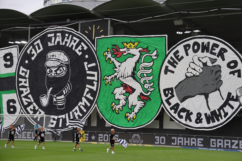 Sturm Graz - LASK
Oesterreichische Fussball Bundesliga, 6. Runde, SK Sturm Graz - Linzer ASK, Stadion Graz-Liebenau, 13.09.2026. Foto zeigt Fans von Sturm mit einer Choreografie
