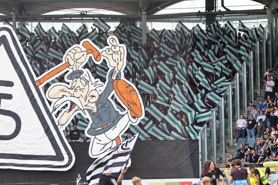 Sturm Graz - LASK
Oesterreichische Fussball Bundesliga, 6. Runde, SK Sturm Graz - Linzer ASK, Stadion Graz-Liebenau, 13.09.2026. Foto zeigt Fans von Sturm mit einer Choreografie
