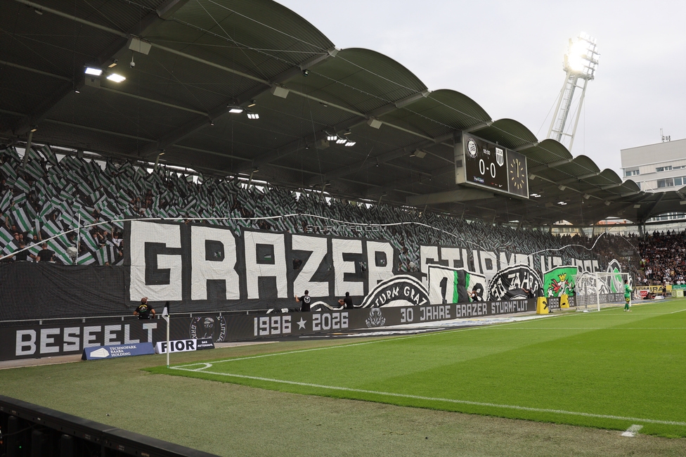 Sturm Graz - LASK
Oesterreichische Fussball Bundesliga, 6. Runde, SK Sturm Graz - Linzer ASK, Stadion Graz-Liebenau, 13.09.2026. Foto zeigt Fans von Sturm mit einer Choreografie
