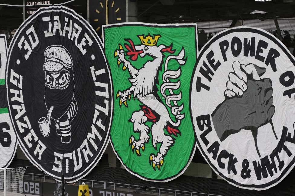 Sturm Graz - LASK
Oesterreichische Fussball Bundesliga, 6. Runde, SK Sturm Graz - Linzer ASK, Stadion Graz-Liebenau, 13.09.2026. Foto zeigt Fans von Sturm mit einer Choreografie
