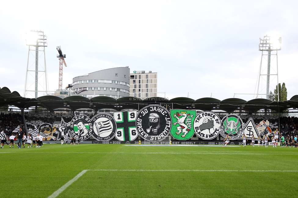 Sturm Graz - LASK
Oesterreichische Fussball Bundesliga, 6. Runde, SK Sturm Graz - Linzer ASK, Stadion Graz-Liebenau, 13.09.2026. Foto zeigt Fans von Sturm mit einer Choreografie
