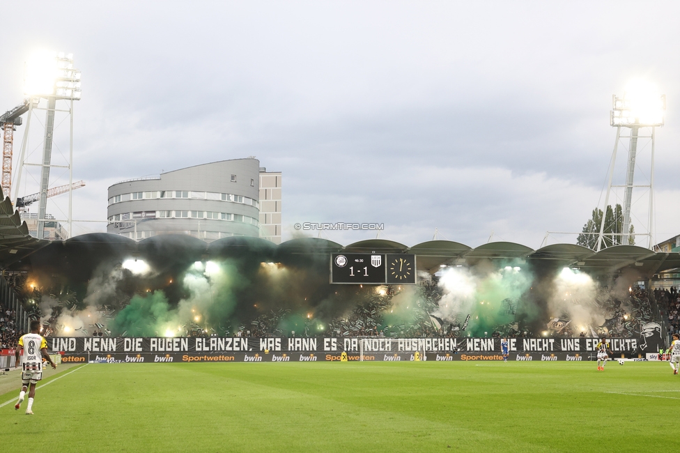 Sturm Graz - LASK
Oesterreichische Fussball Bundesliga, 6. Runde, SK Sturm Graz - Linzer ASK, Stadion Graz-Liebenau, 13.09.2026. Foto zeigt Fans von Sturm mit Pyrotechnik
