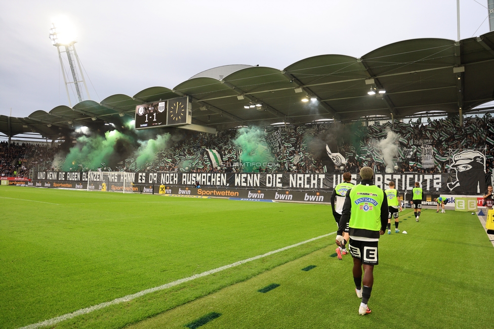 Sturm Graz - LASK
Oesterreichische Fussball Bundesliga, 6. Runde, SK Sturm Graz - Linzer ASK, Stadion Graz-Liebenau, 13.09.2026. Foto zeigt Fans von Sturm mit Pyrotechnik
