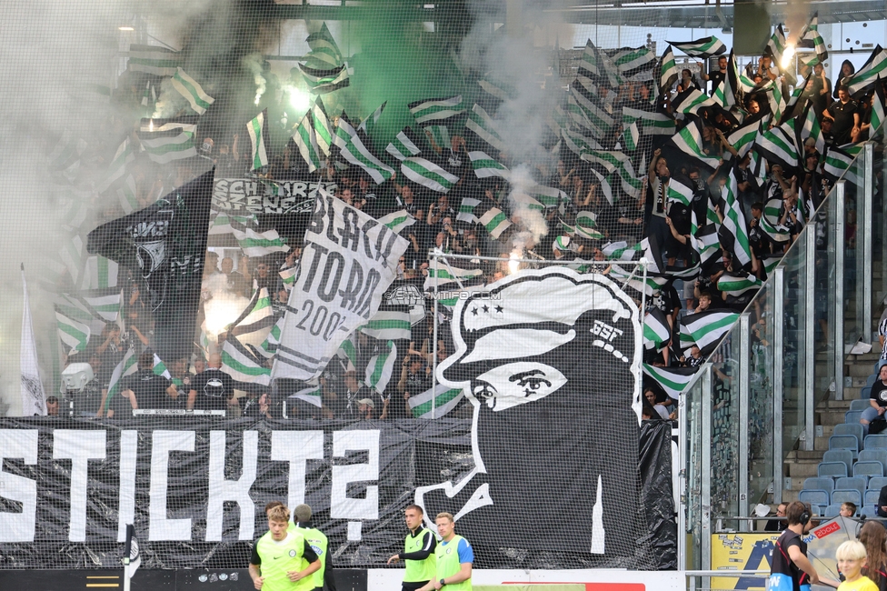 Sturm Graz - LASK
Oesterreichische Fussball Bundesliga, 6. Runde, SK Sturm Graz - Linzer ASK, Stadion Graz-Liebenau, 13.09.2026. Foto zeigt Fans von Sturm mit Pyrotechnik
