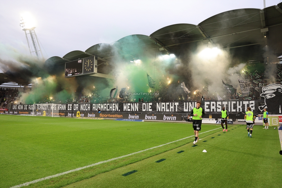 Sturm Graz - LASK
Oesterreichische Fussball Bundesliga, 6. Runde, SK Sturm Graz - Linzer ASK, Stadion Graz-Liebenau, 13.09.2026. Foto zeigt Fans von Sturm mit Pyrotechnik
