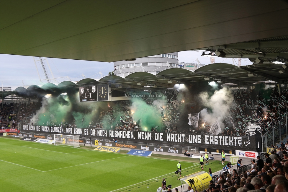 Sturm Graz - LASK
Oesterreichische Fussball Bundesliga, 6. Runde, SK Sturm Graz - Linzer ASK, Stadion Graz-Liebenau, 13.09.2026. Foto zeigt Fans von Sturm mit Pyrotechnik
