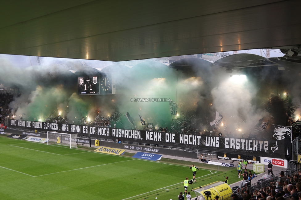 Sturm Graz - LASK
Oesterreichische Fussball Bundesliga, 6. Runde, SK Sturm Graz - Linzer ASK, Stadion Graz-Liebenau, 13.09.2026. Foto zeigt Fans von Sturm mit Pyrotechnik
