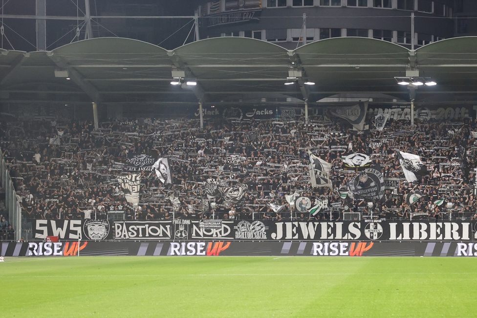 Sturm Graz - Stade Rennes
UEFA Europa League Gruppenphase 1. Spieltag, SK Sturm Graz - Stade Rennes Football Club, Stadion Graz-Liebenau Graz, 16.09.2026. Foto zeigt Fans von Sturm
