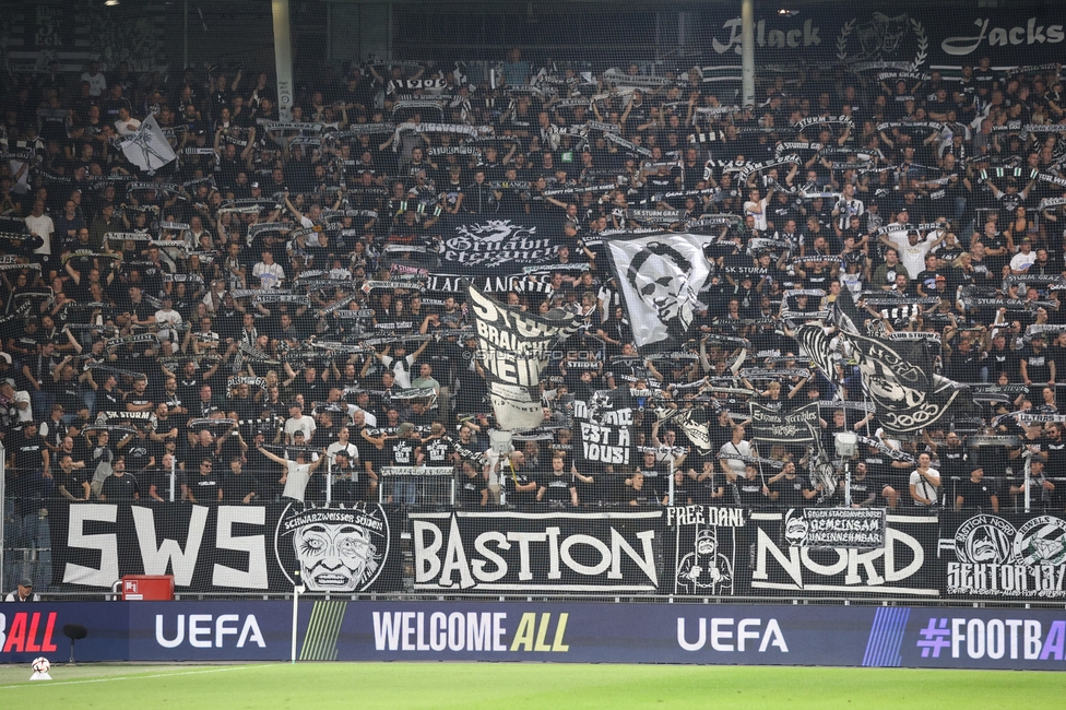Sturm Graz - Stade Rennes
UEFA Europa League Gruppenphase 1. Spieltag, SK Sturm Graz - Stade Rennes Football Club, Stadion Graz-Liebenau Graz, 16.09.2026. Foto zeigt Fans von Sturm
