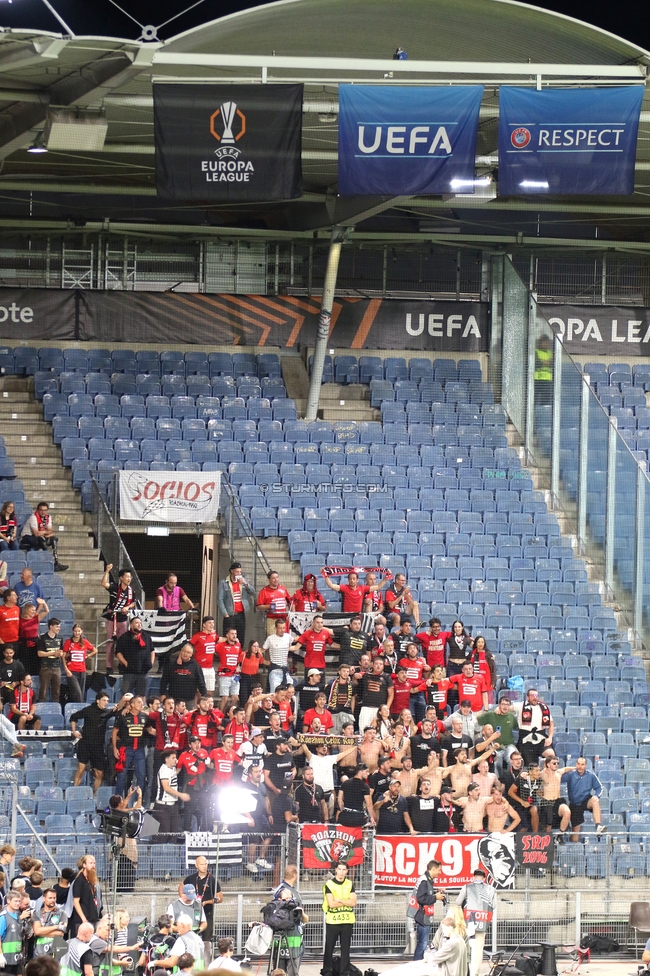 Sturm Graz - Stade Rennes
UEFA Europa League Gruppenphase 1. Spieltag, SK Sturm Graz - Stade Rennes Football Club, Stadion Graz-Liebenau Graz, 16.09.2026. Foto zeigt Fans von Stade Rennes
