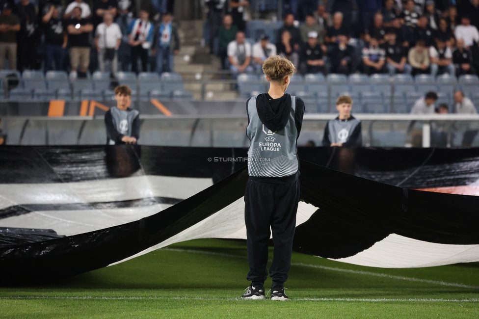 Sturm Graz - Stade Rennes
UEFA Europa League Gruppenphase 1. Spieltag, SK Sturm Graz - Stade Rennes Football Club, Stadion Graz-Liebenau Graz, 16.09.2026. Foto zeigt einen Balljungen
