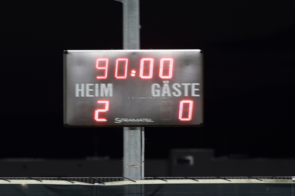 Sturm Frauen - Rapid
OEFB Frauen Bundesliga, 7. Runde, SK Sturm Graz Frauen - SK Rapid, Trainingszentrum Messendorf, 18.09.2026. Foto zeigt den Endstand
