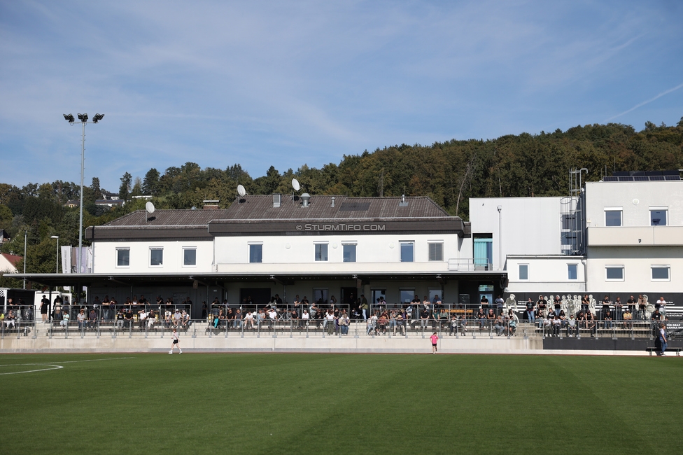 Sturm Frauen - Austria
OEFB Frauen Bundesliga, 8. Runde, SK Sturm Graz Frauen - FK Austria Wien, Trainingszentrum Messendorf, 27.09.2026. Foto zeigt Fans von Sturm

