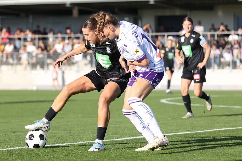 Sturm Frauen - Austria
OEFB Frauen Bundesliga, 8. Runde, SK Sturm Graz Frauen - FK Austria Wien, Trainingszentrum Messendorf, 27.09.2026. Foto zeigt Laura Krumboeck (Sturm Frauen)
