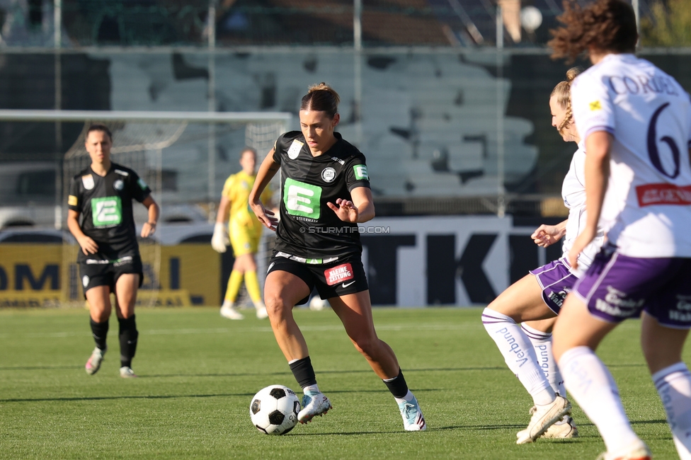Sturm Frauen - Austria
OEFB Frauen Bundesliga, 8. Runde, SK Sturm Graz Frauen - FK Austria Wien, Trainingszentrum Messendorf, 27.09.2026. Foto zeigt Laura Krumboeck (Sturm Frauen)
