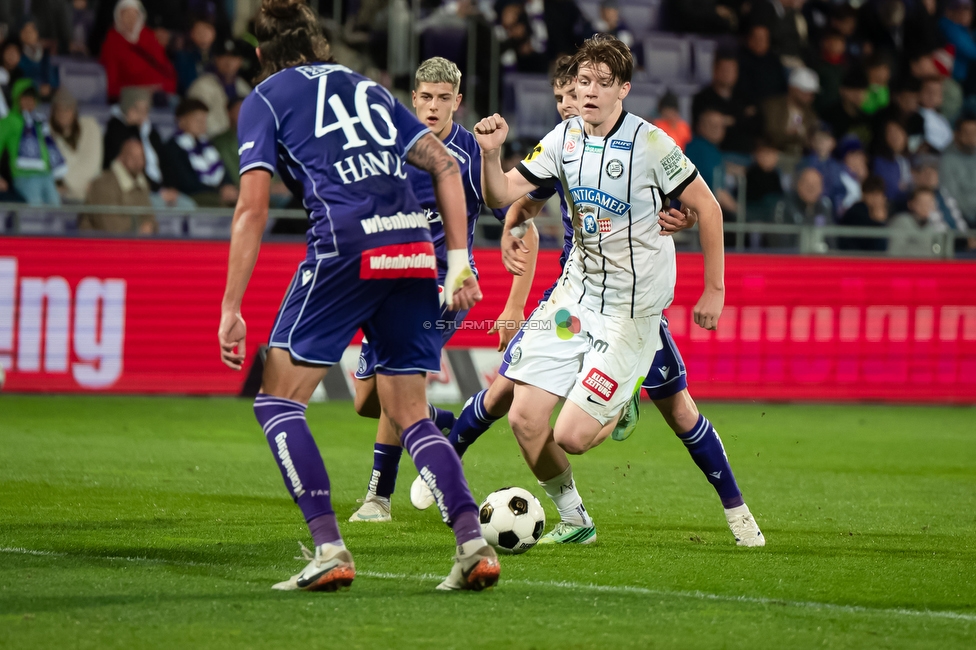 Austria Wien - Sturm Graz
Oesterreichische Fussball Bundesliga, 8. Runde, FK Austria Wien - SK Sturm Graz, Franz Horr Stadion Wien, 10.10.2026.

Foto zeigt Luca Weinhandl (Sturm)
