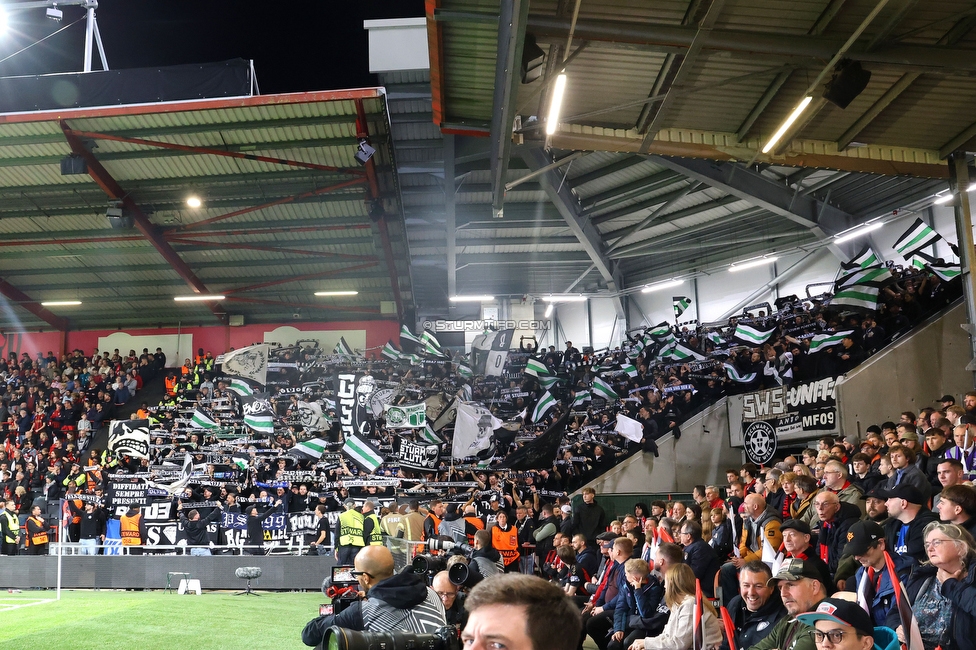 Bournemouth - Sturm Graz
UEFA Europa League Gruppenphase 2. Spieltag, AFC Bournemouth - SK Sturm Graz, Bournemouth Stadium, 15.10.2026. 

Foto zeigt Fans von Sturm
