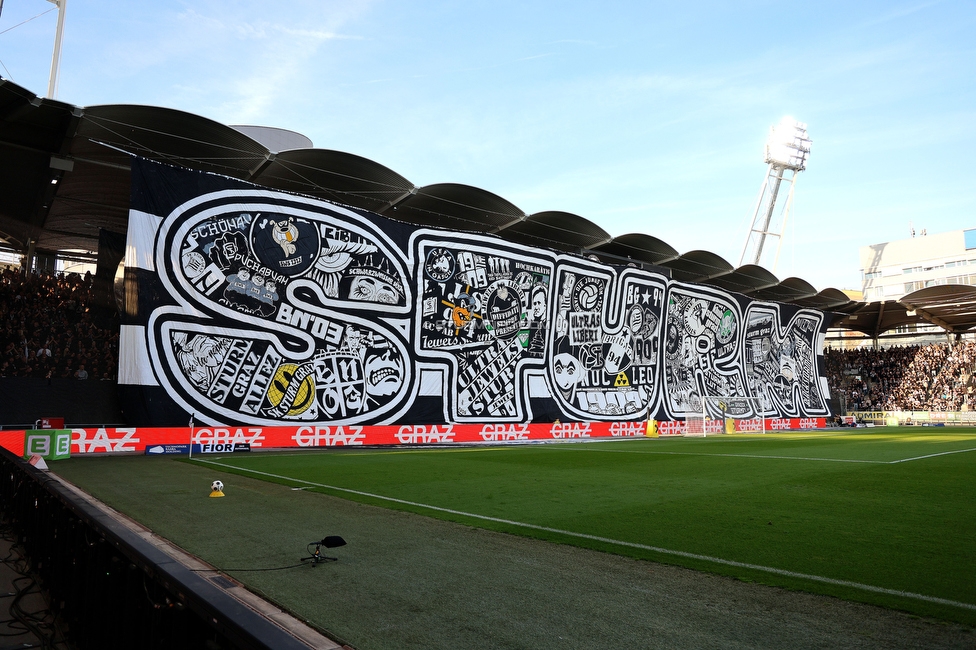 Sturm Graz - GAK
Oesterreichische Fussball Bundesliga, 9. Runde, SK Sturm Graz - Grazer AK, Stadion Graz-Liebenau, 18.10.2026. Foto zeigt Fans von Sturm mit einer Choreografie
