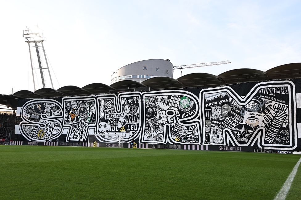 Sturm Graz - GAK
Oesterreichische Fussball Bundesliga, 9. Runde, SK Sturm Graz - Grazer AK, Stadion Graz-Liebenau, 18.10.2026. 

Foto zeigt Fans von Sturm mit einer Choreografie
