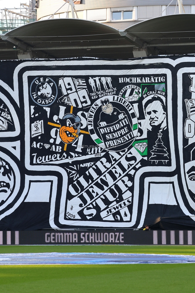 Sturm Graz - GAK
Oesterreichische Fussball Bundesliga, 9. Runde, SK Sturm Graz - Grazer AK, Stadion Graz-Liebenau, 18.10.2026. Foto zeigt Fans von Sturm mit einer Choreografie
