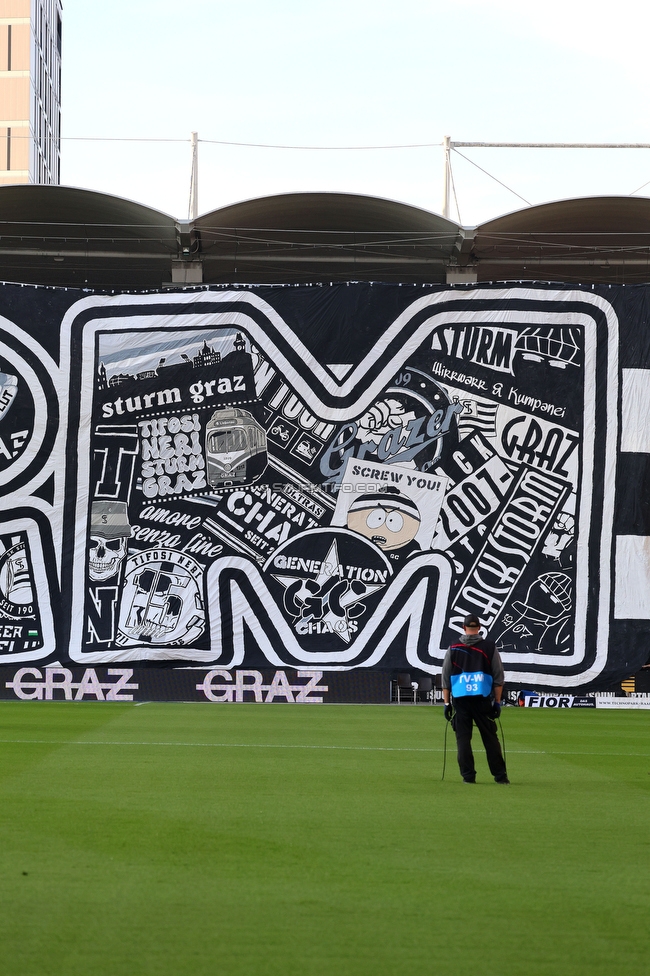 Sturm Graz - GAK
Oesterreichische Fussball Bundesliga, 9. Runde, SK Sturm Graz - Grazer AK, Stadion Graz-Liebenau, 18.10.2026. Foto zeigt Fans von Sturm mit einer Choreografie
