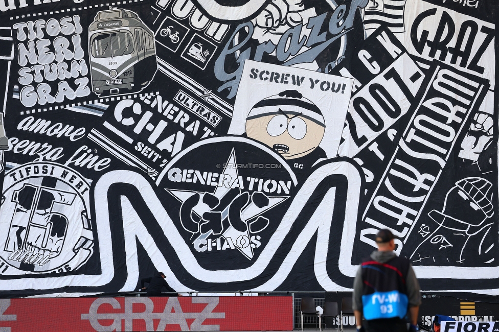 Sturm Graz - GAK
Oesterreichische Fussball Bundesliga, 9. Runde, SK Sturm Graz - Grazer AK, Stadion Graz-Liebenau, 18.10.2026. Foto zeigt Fans von Sturm mit einer Choreografie
