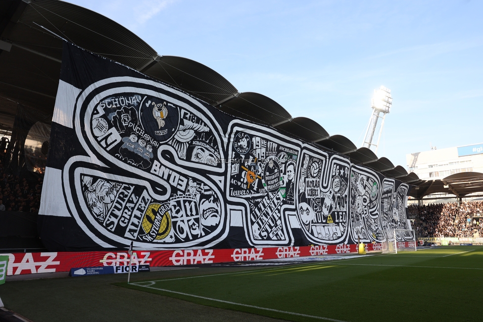 Sturm Graz - GAK
Oesterreichische Fussball Bundesliga, 9. Runde, SK Sturm Graz - Grazer AK, Stadion Graz-Liebenau, 18.10.2026. 

Foto zeigt Fans von Sturm mit einer Choreografie
