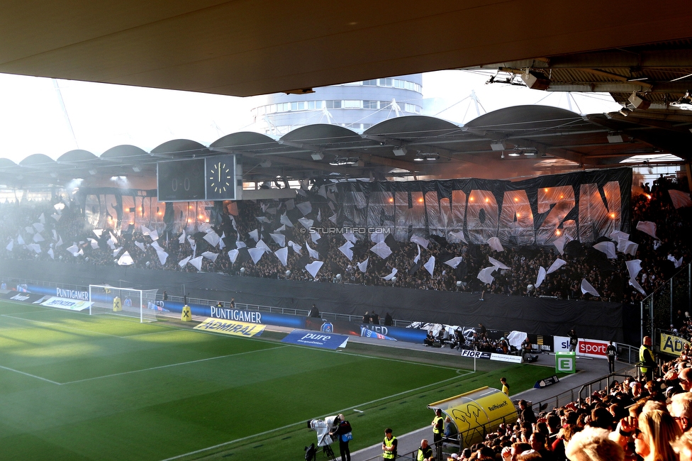 Sturm Graz - GAK
Oesterreichische Fussball Bundesliga, 9. Runde, SK Sturm Graz - Grazer AK, Stadion Graz-Liebenau, 18.10.2026. Foto zeigt Fans von Sturm mit einer Choreografie
Schlüsselwörter: pyrotechnik