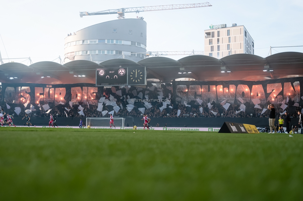 Sturm Graz - GAK
Oesterreichische Fussball Bundesliga, 9. Runde, SK Sturm Graz - Grazer AK, Stadion Graz-Liebenau, 18.10.2026. Foto zeigt Fans von Sturm mit einer Choreografie
